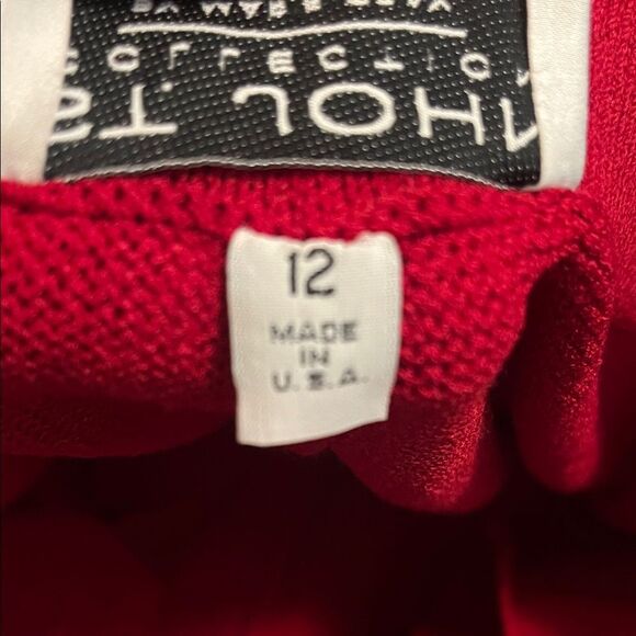 Vintage St. John Collection Marie Gray Santana Red Pockets Pants Luxury - Picture 10 of 11